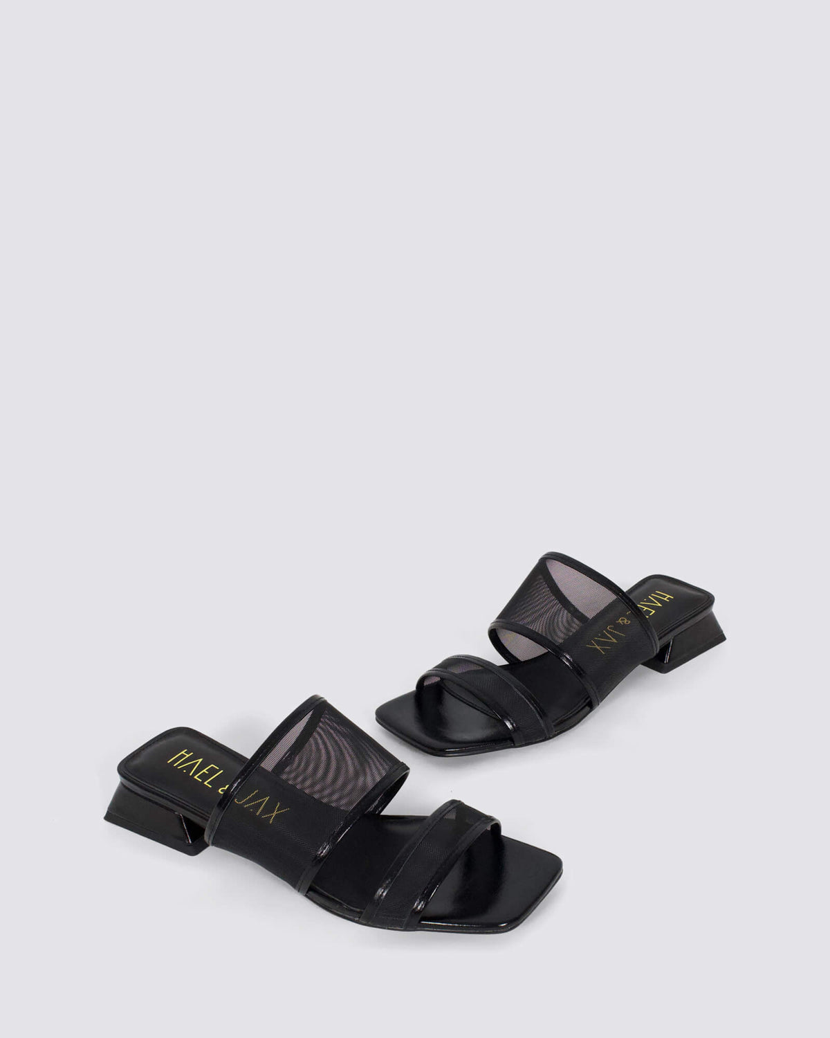 MAI TAI FLAT MULES BLACK LEATHER