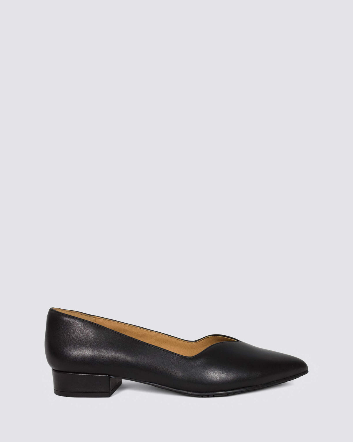 AVA FLATS BLACK LEATHER