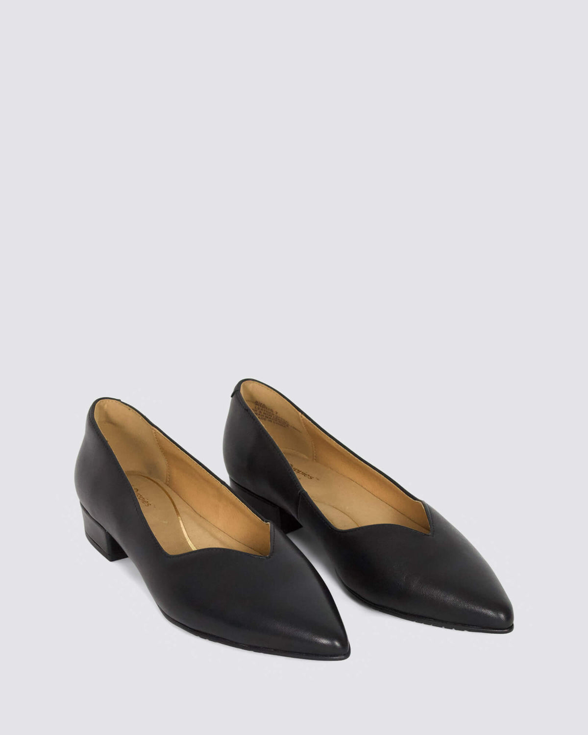 AVA FLATS BLACK LEATHER