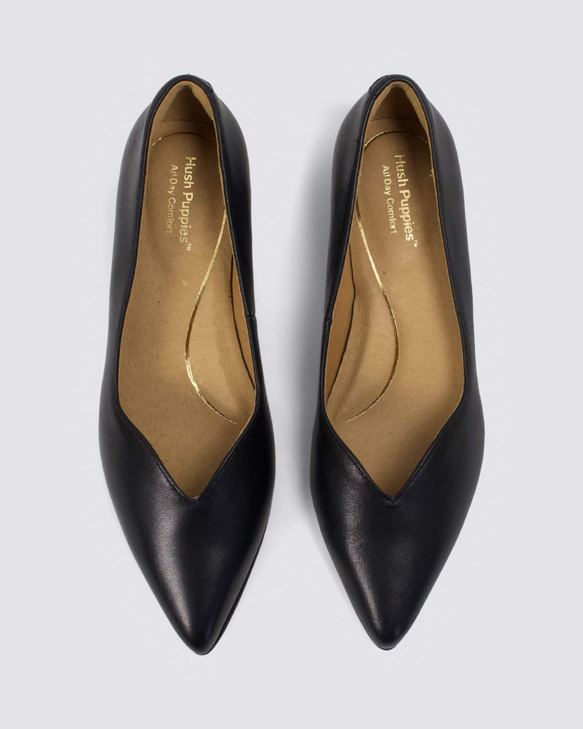 AVA FLATS BLACK LEATHER