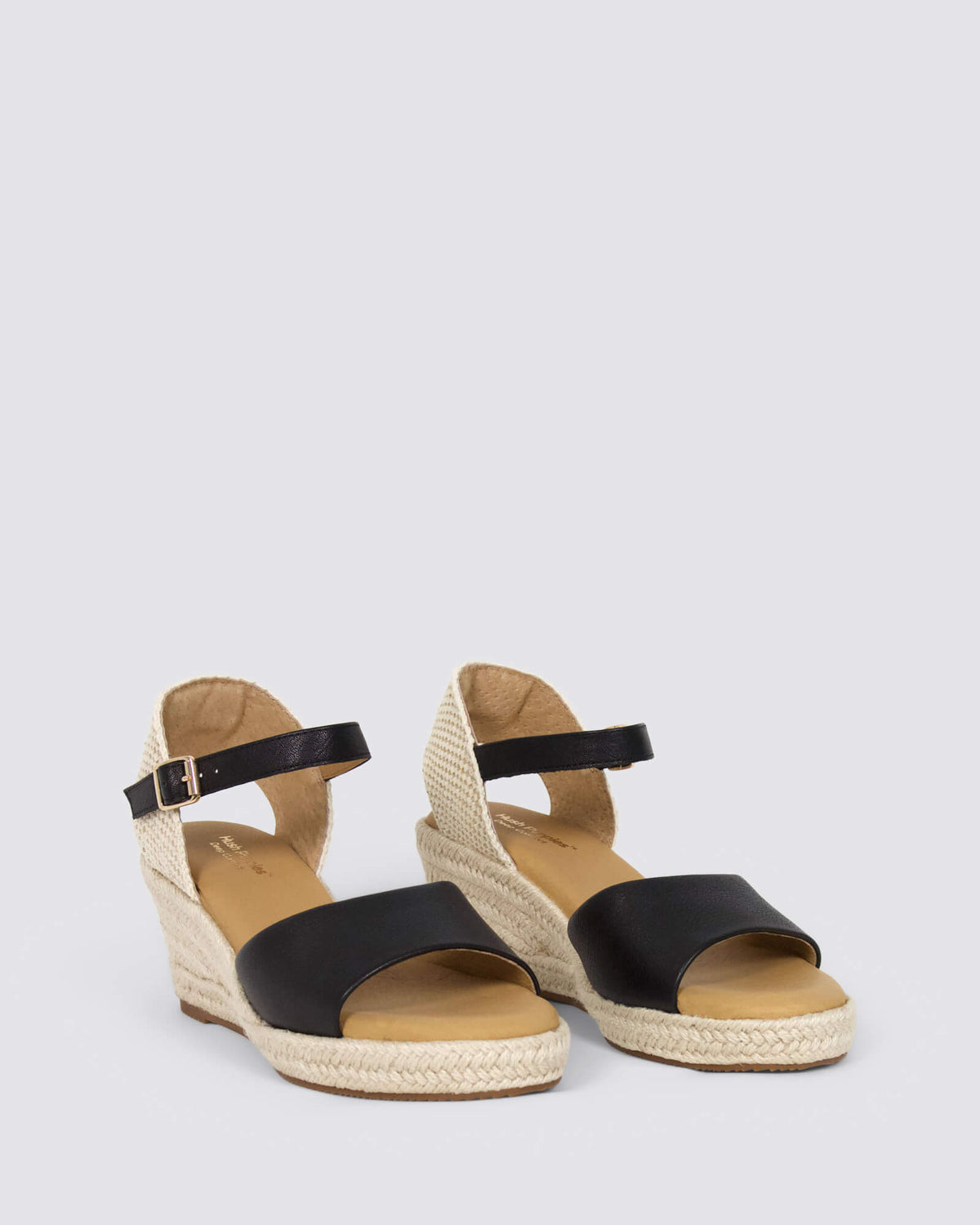 ERSA WEDGE SANDALS BLACK