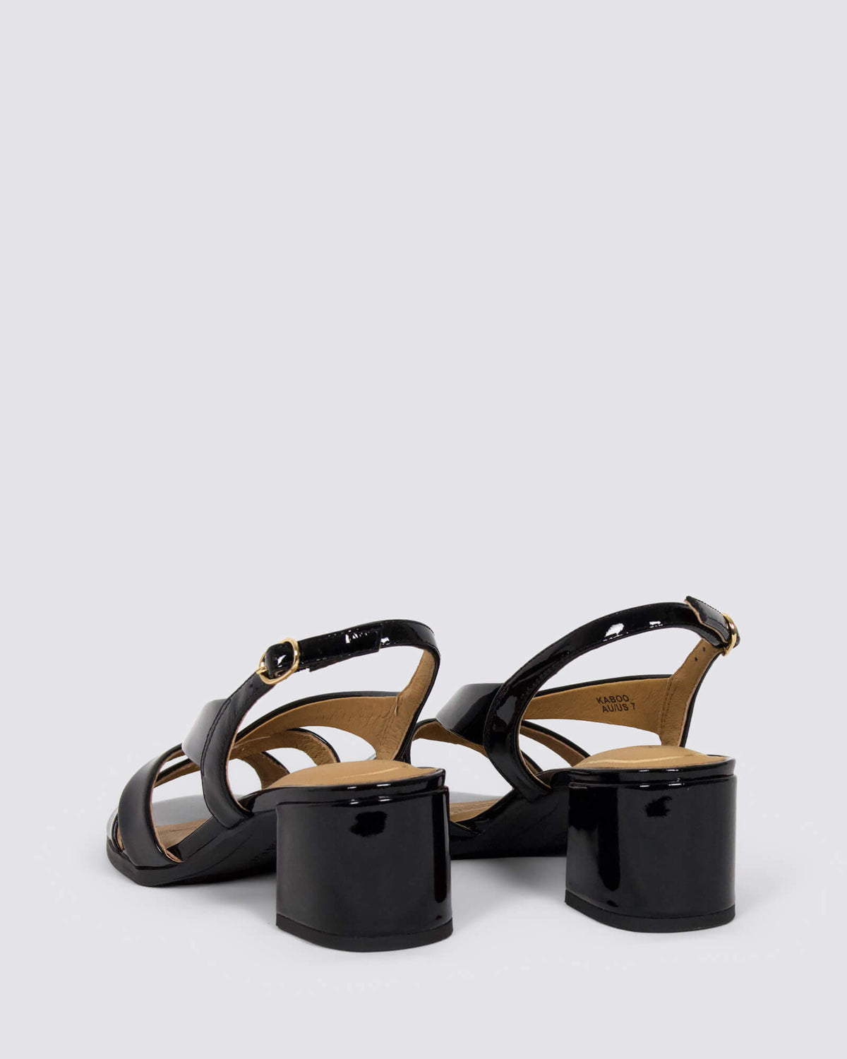 KABOO HEELS BLACK PATENT