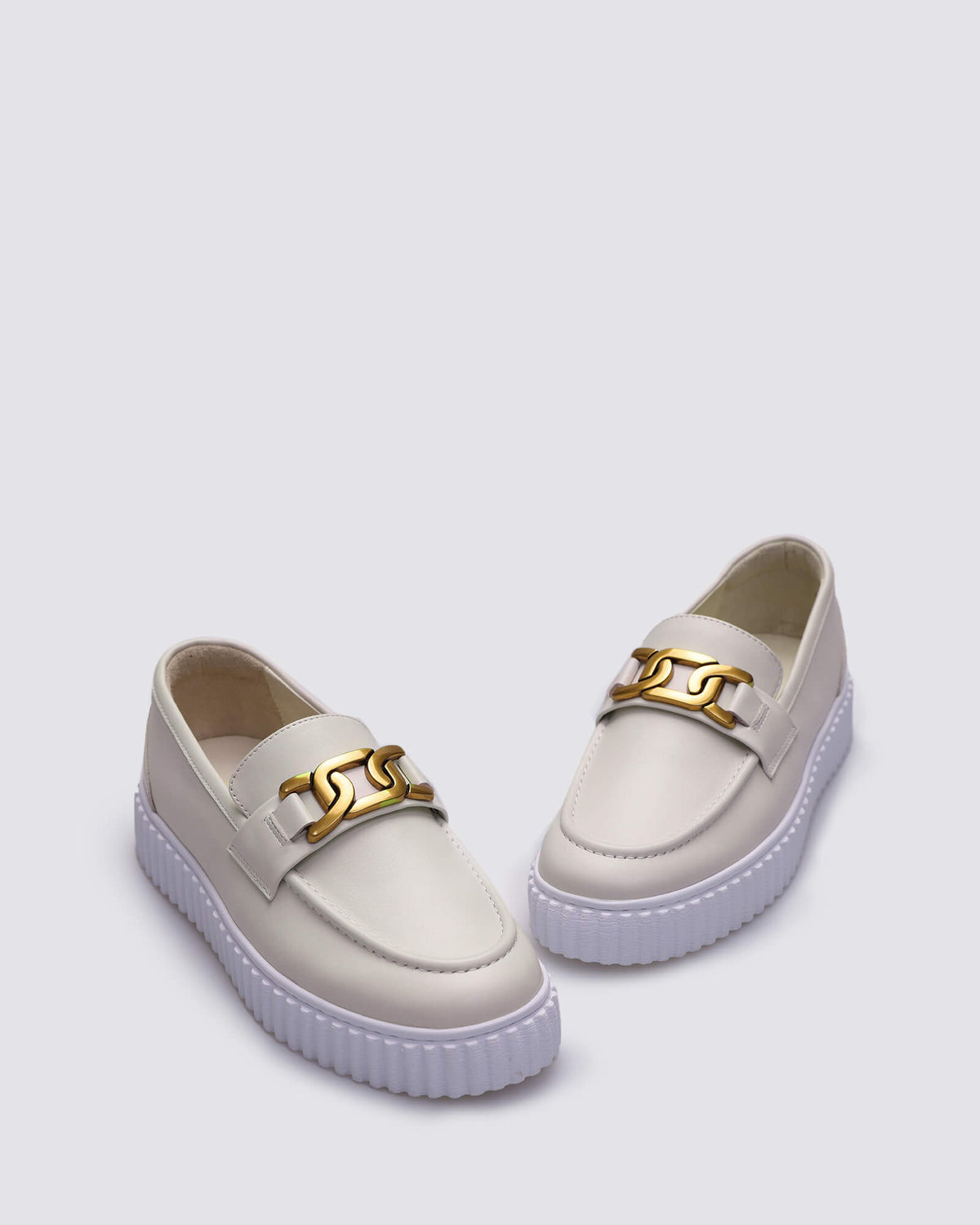 IQUE BRASS LOAFERS ALMOND LEATHER