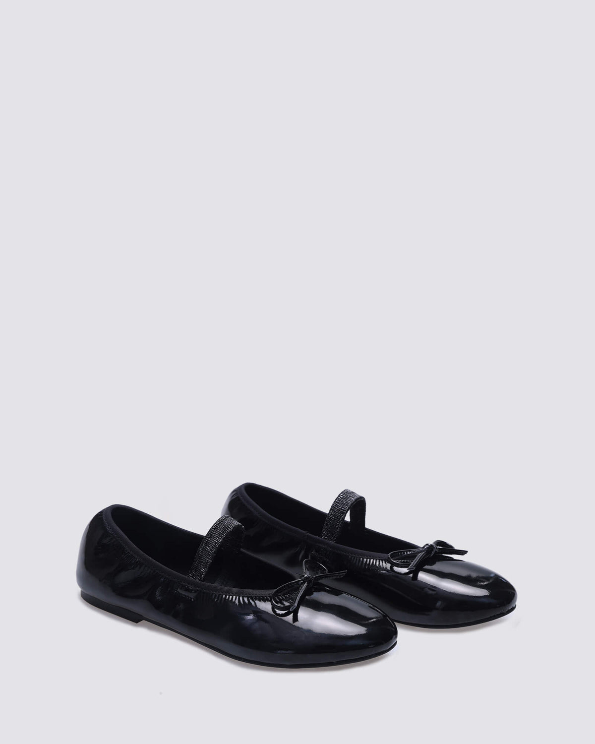 JADE MARYJANE BALLET FLATS BLACK STRETCH