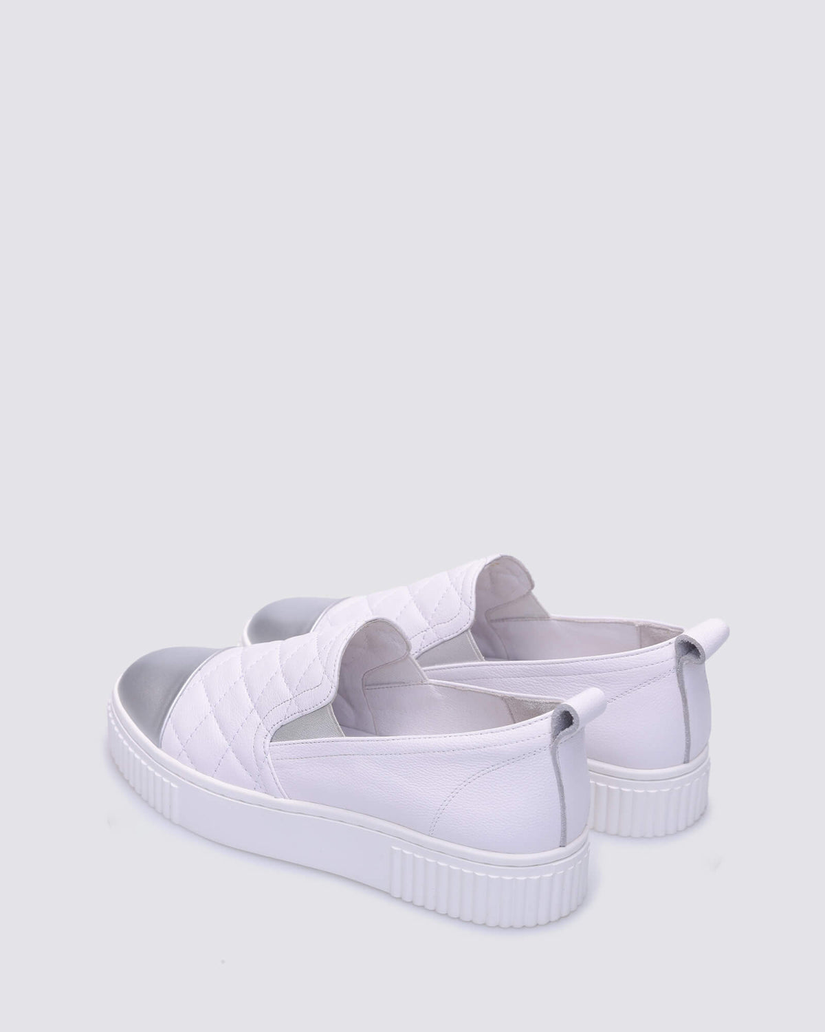 JAMIE SNEAKERS WHITE/SILVER LEATHER