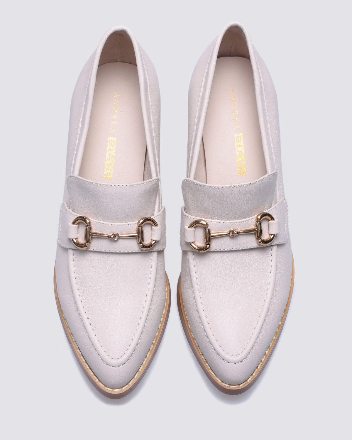 JESERE HEELED LOAFERS ECRU LEATHER