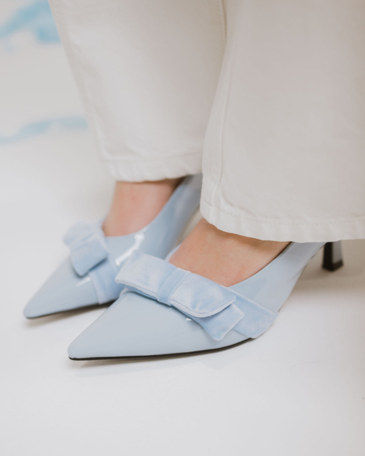JULIA SLINGBACK HEELS SKY BLUE PATENT