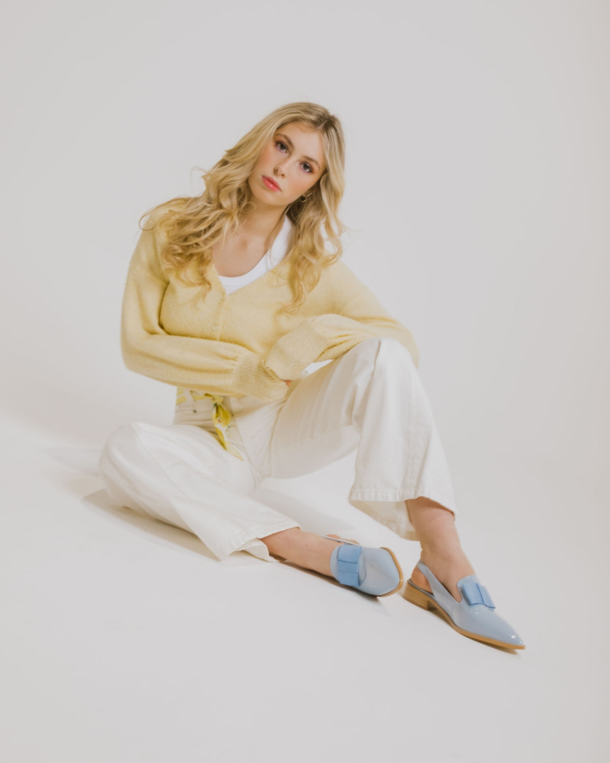 JUNIPER SLINGBACK FLATS SKY BLUE PATENT/BLUE