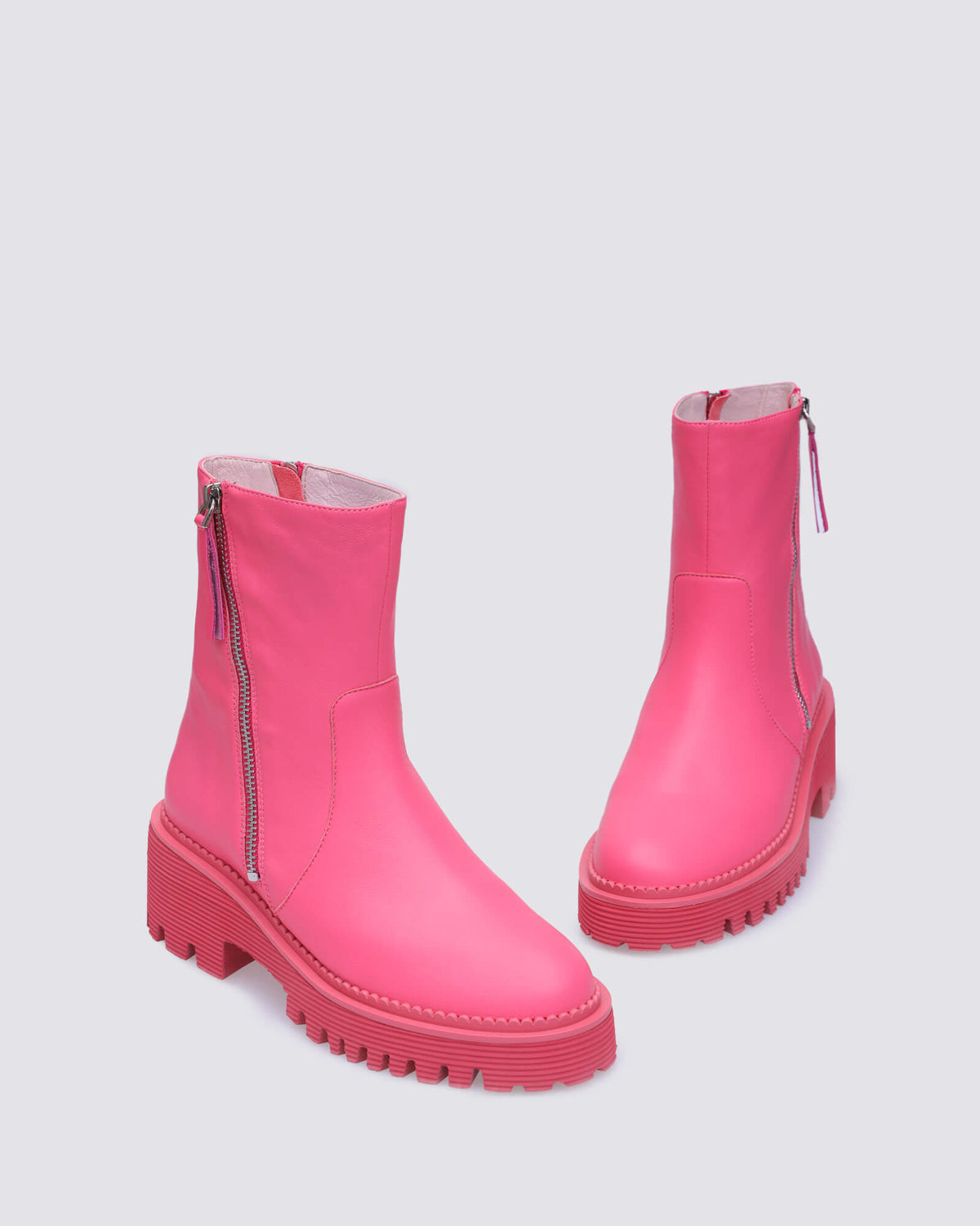 JUPITER ANKLE BOOTS PINK LEATHER