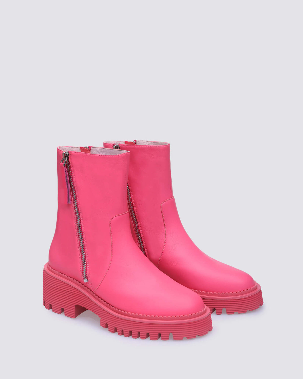 JUPITER ANKLE BOOTS PINK LEATHER