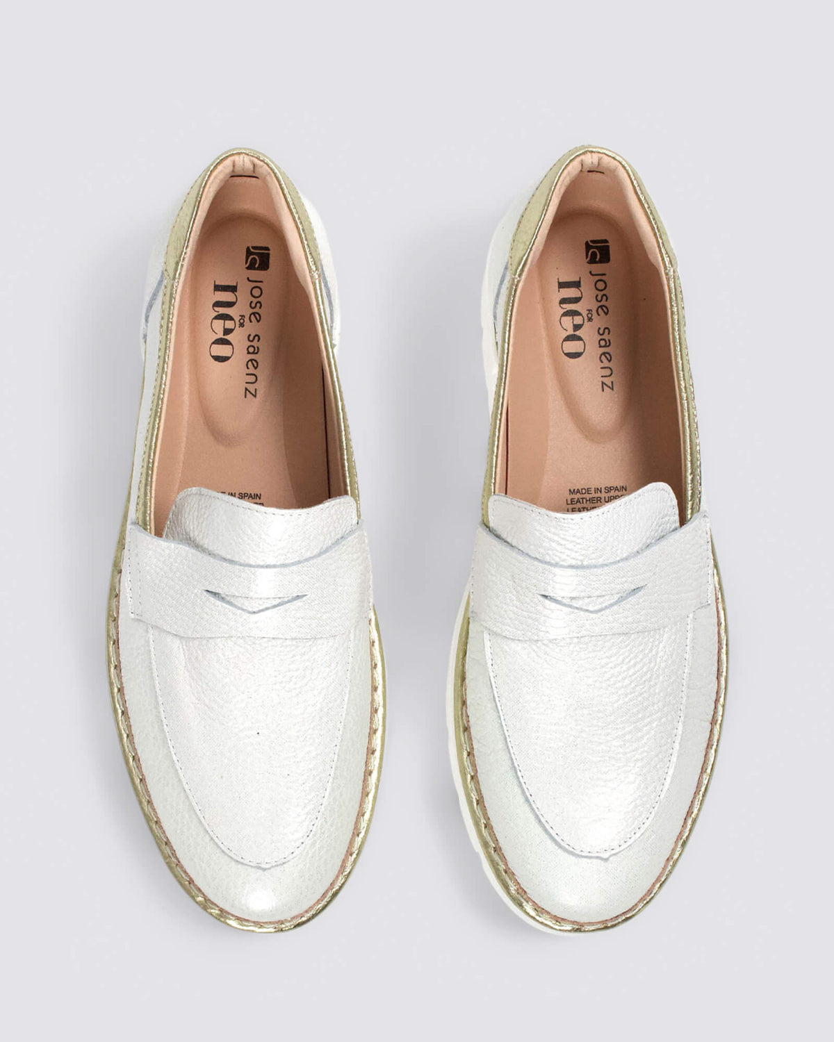 JS-2003 LOAFERS HIELO/CHAMPAGNE