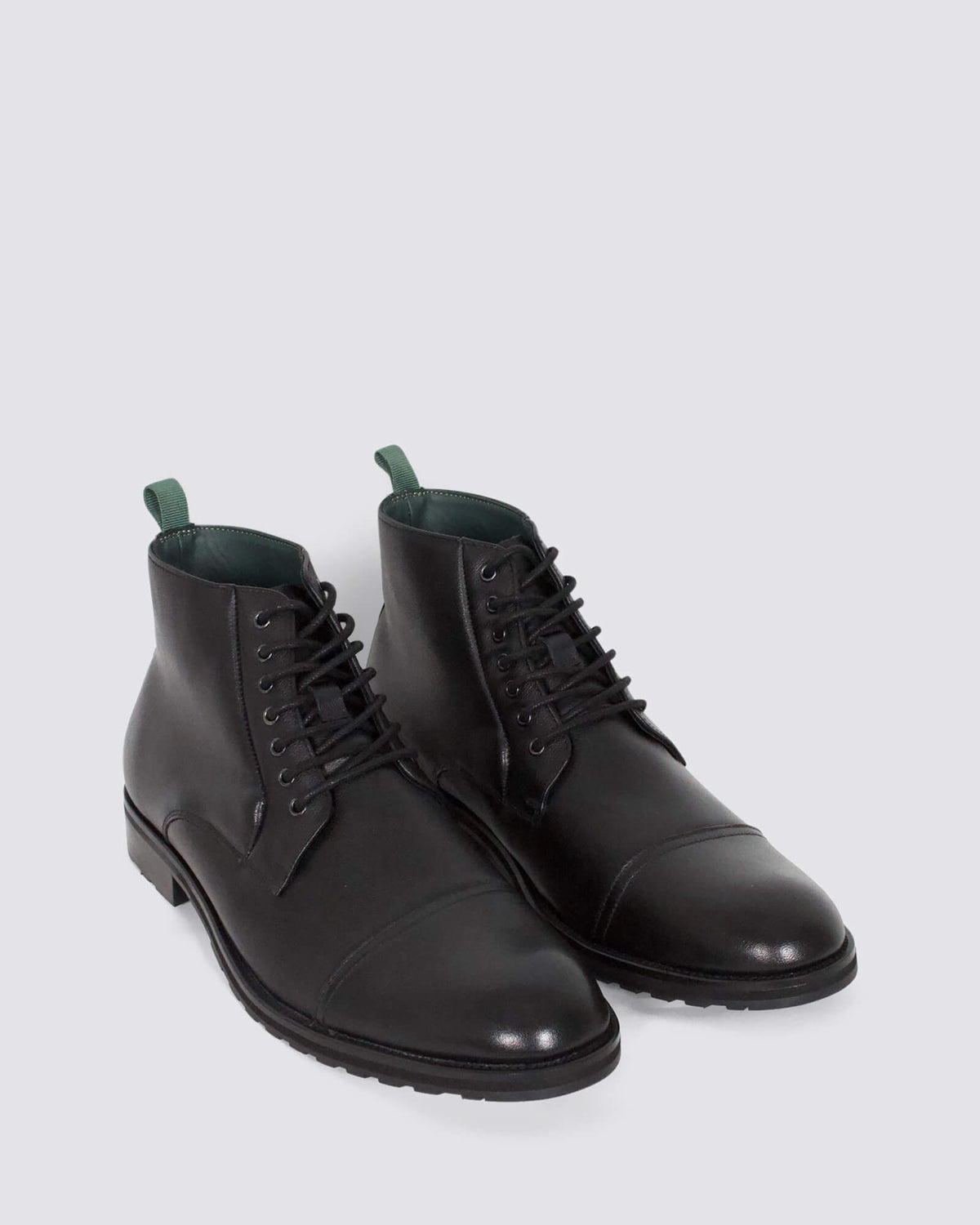 TAMPER MENS BOOTS BLACK LEATHER
