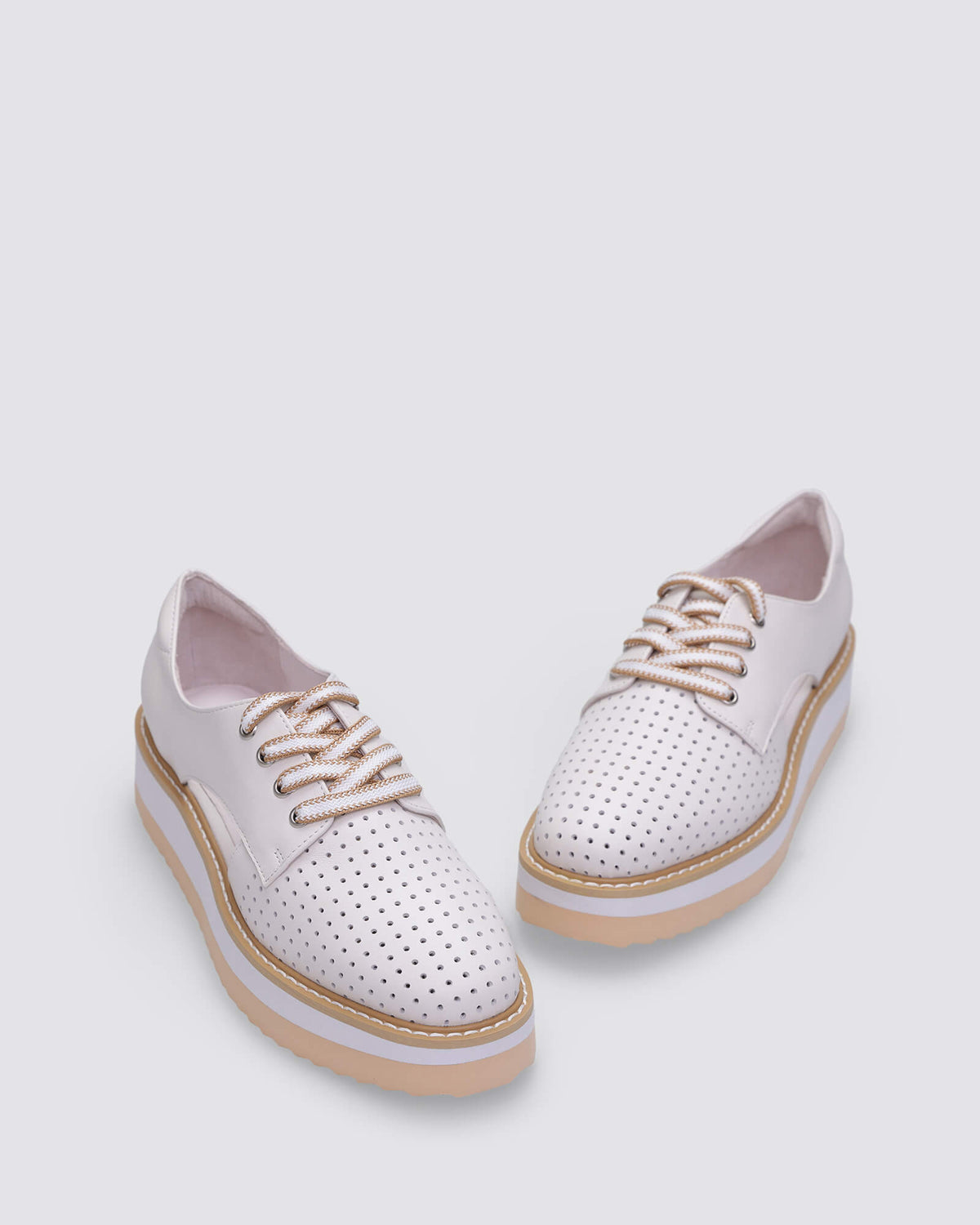 KASSIDY PLATFORM SNEAKERS BONE LEATHER