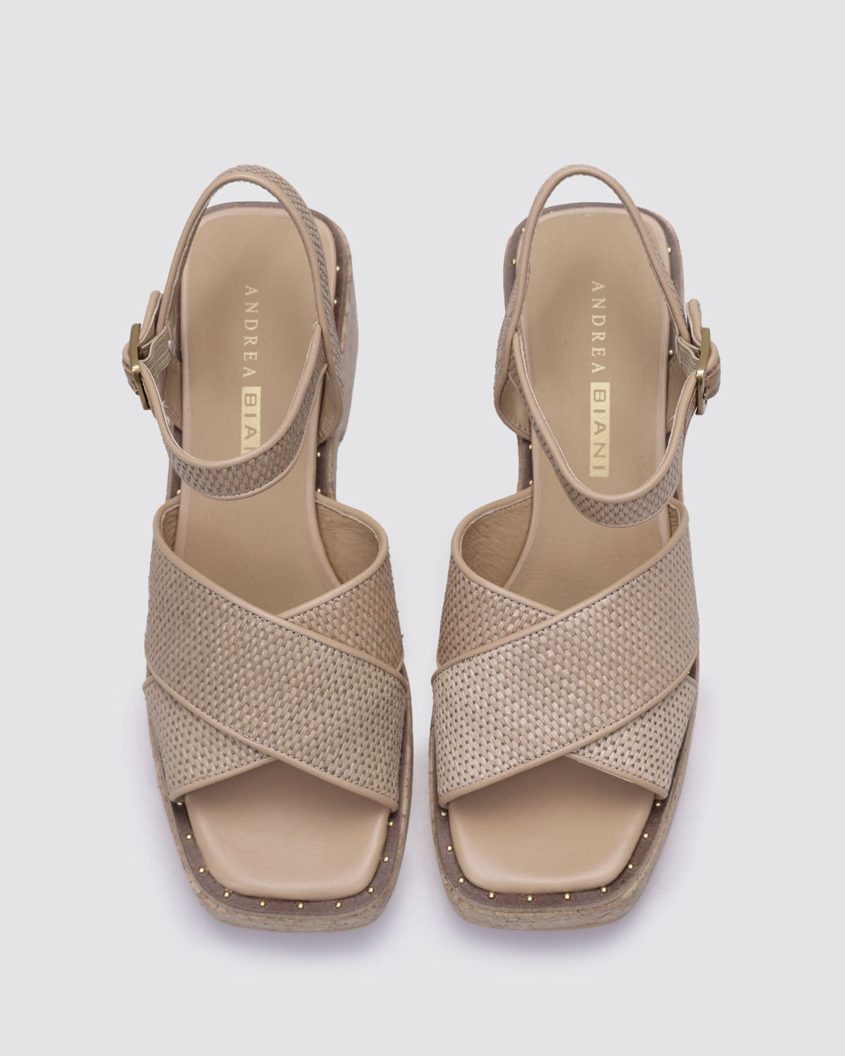 KATESTAR HEELS COFFEE RAFFIA