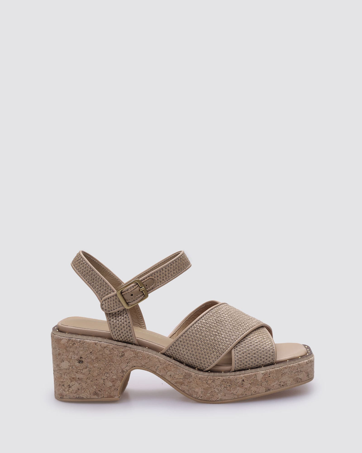 KATESTAR HEELS COFFEE RAFFIA