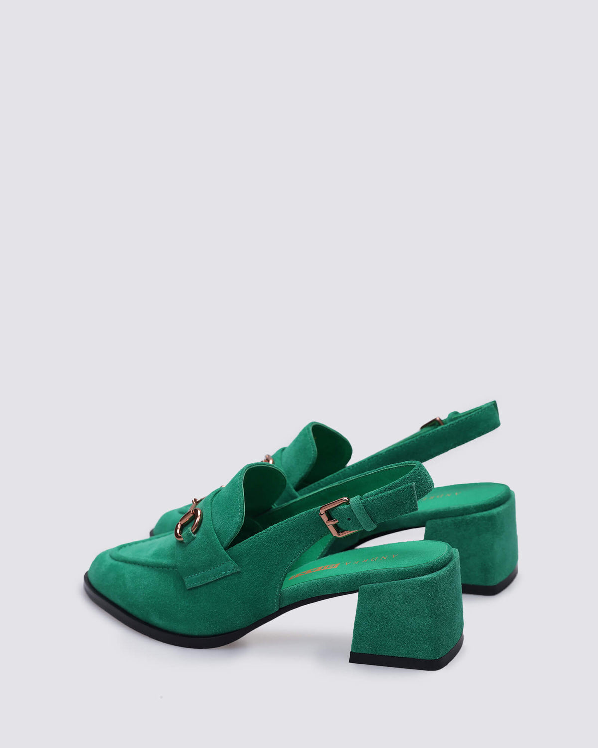 KATHRYN SLINGBACK LOAFERS GREEN SUEDE