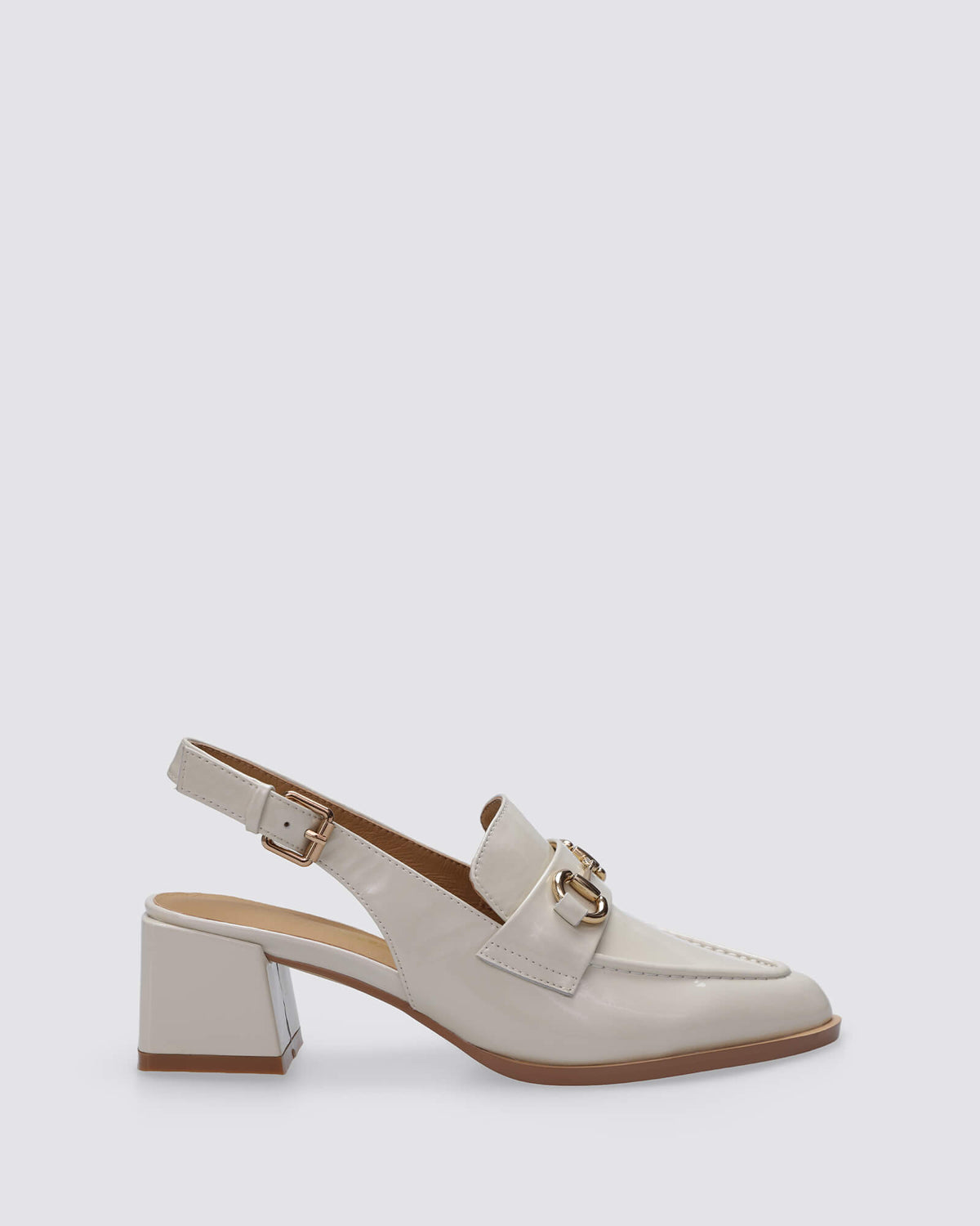 KATHRYN SLINGBACK HEELS IVORY PATENT