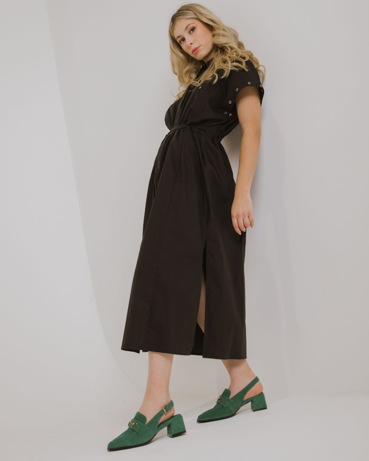 KATHRYN SLINGBACK LOAFERS GREEN SUEDE