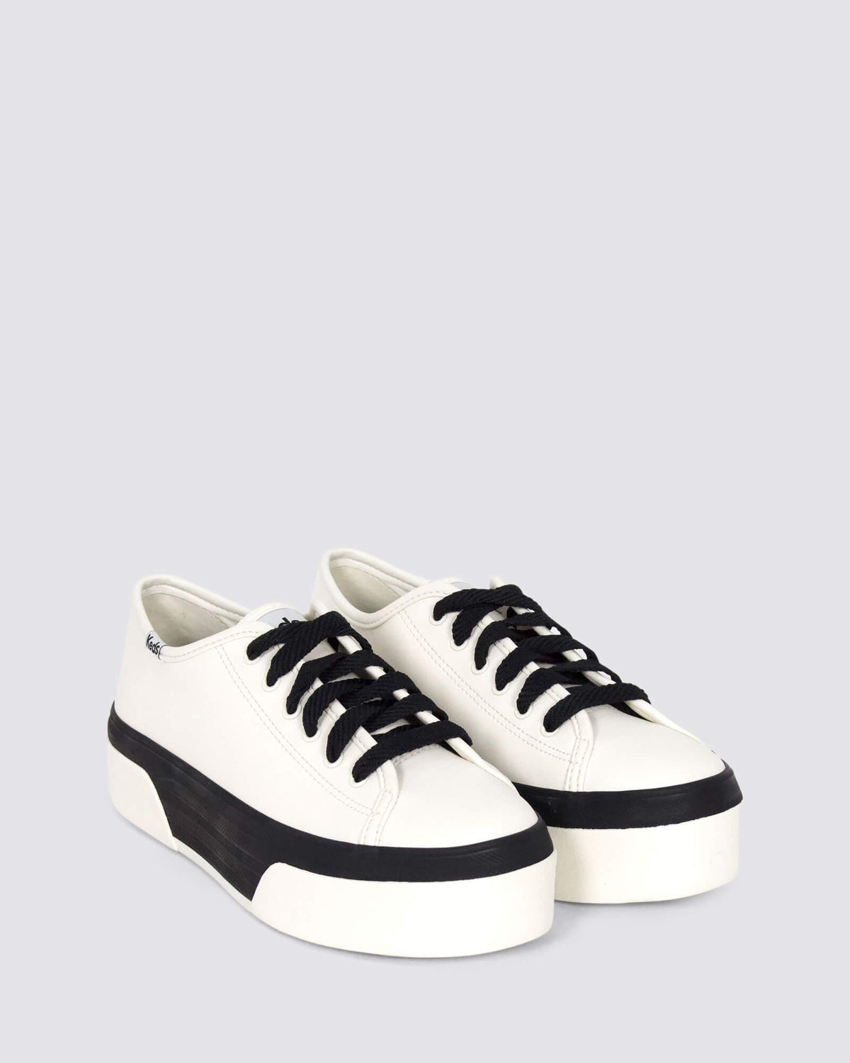 TRIPLE UP PLATFORM SNEAKERS WHITE/BLACK LEATHER