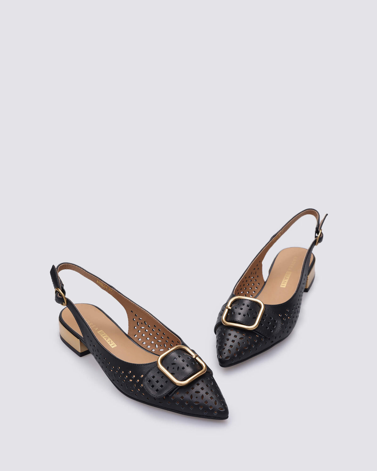 KEELIE SLINGBACK FLATS BLACK
