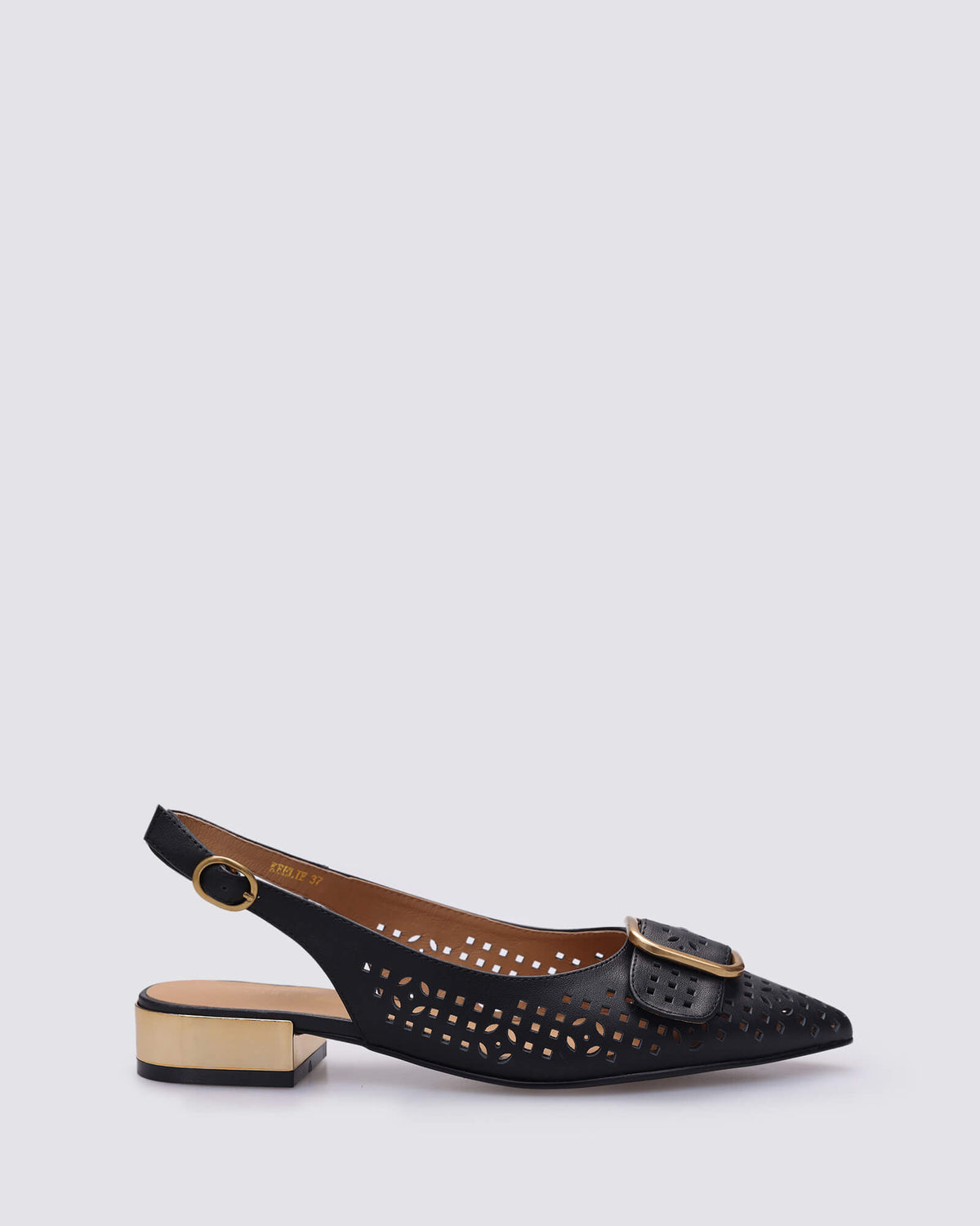 KEELIE SLINGBACK FLATS BLACK