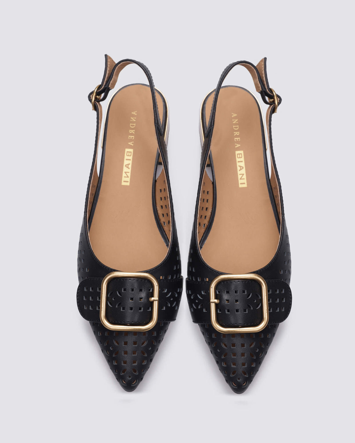 KEELIE SLINGBACK FLATS BLACK