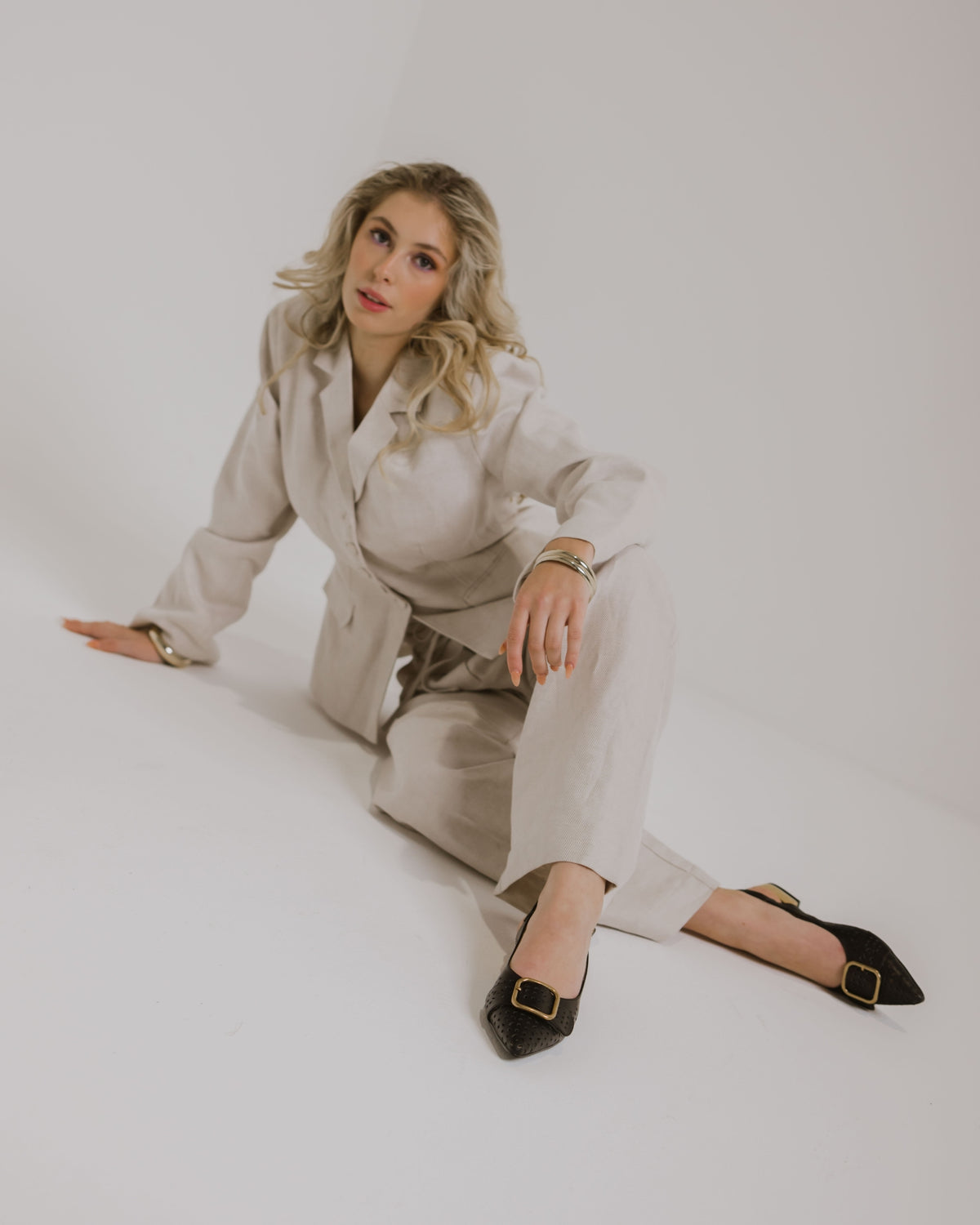 KEELIE SLINGBACK FLATS BLACK