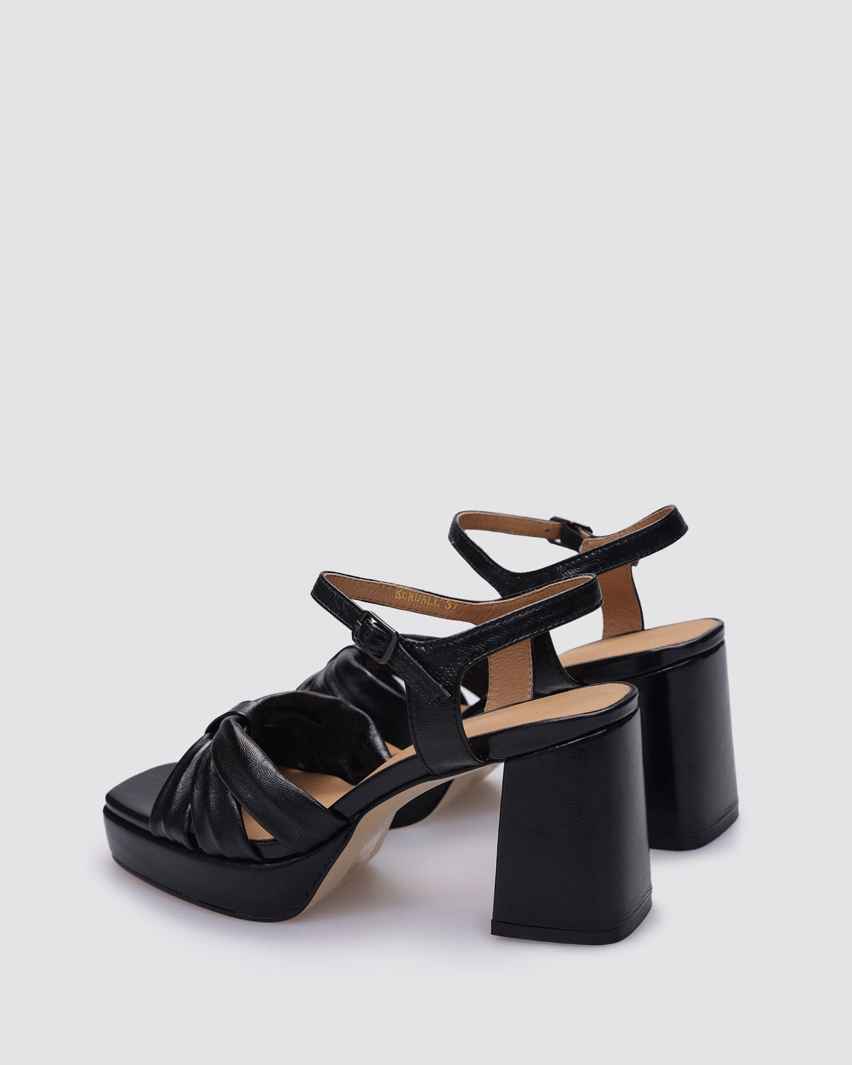 KENDALL HEELS BLACK METALLIC