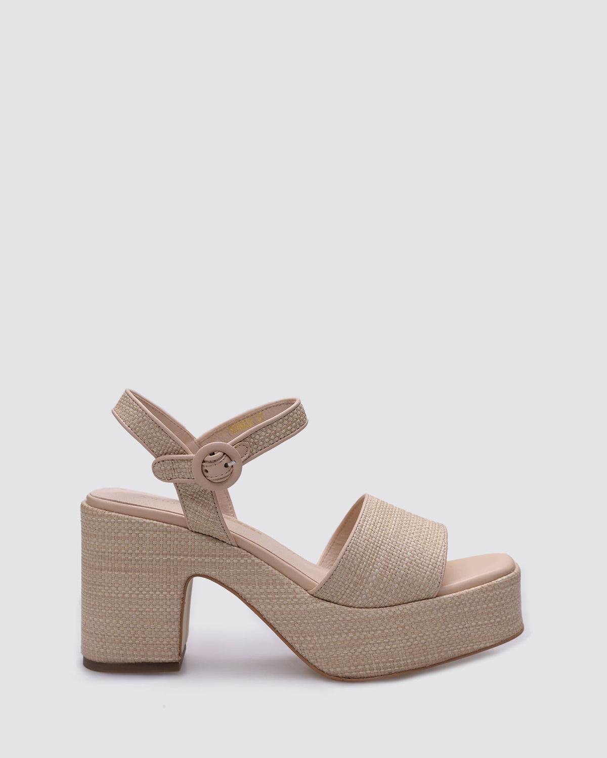 KENNEDY PLATFORM HEELS NATURAL RAFFIA