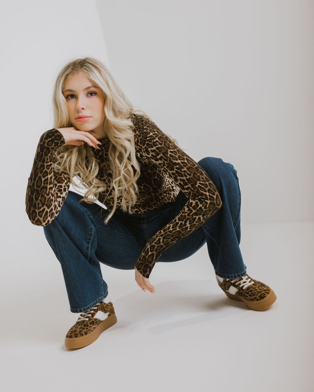 KENZIE SNEAKERS CHOCOLATE LEOPARD