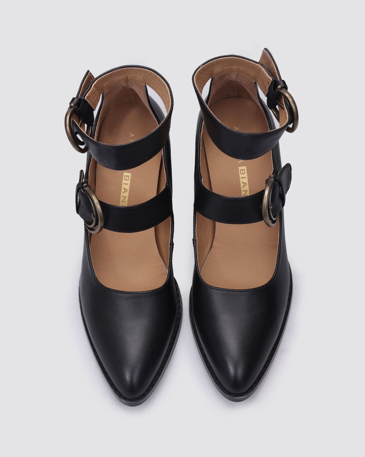 KHLOE HEELS BLACK LEATHER