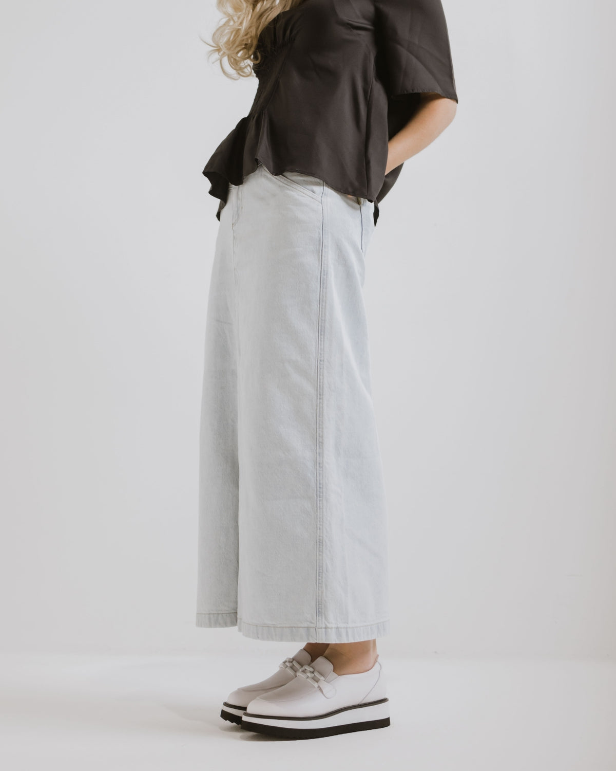 KIMBER PLATFORM LOAFERS WHITE