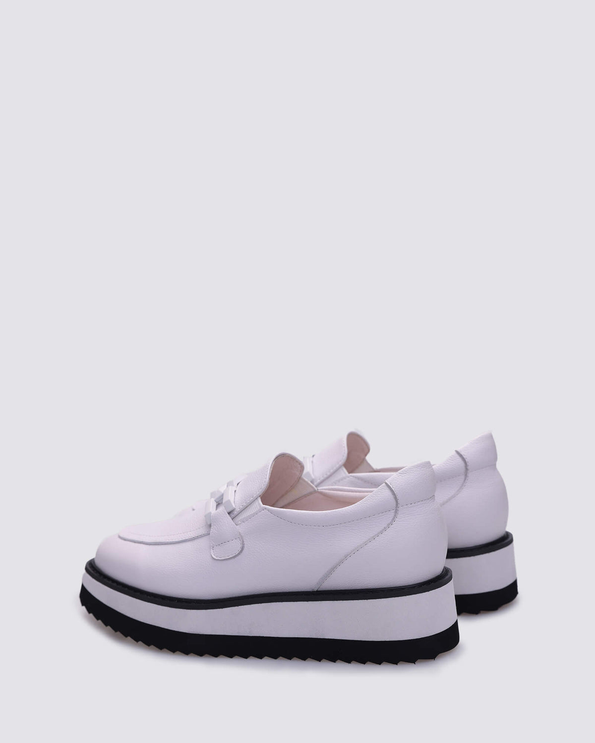 KIMBER PLATFORM LOAFERS WHITE