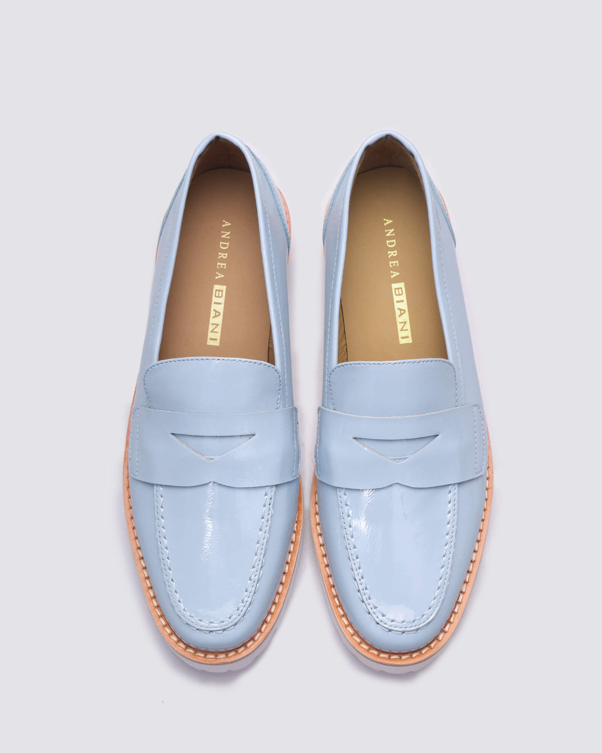 KINDA LOAFERS SKY BLUE PATENT