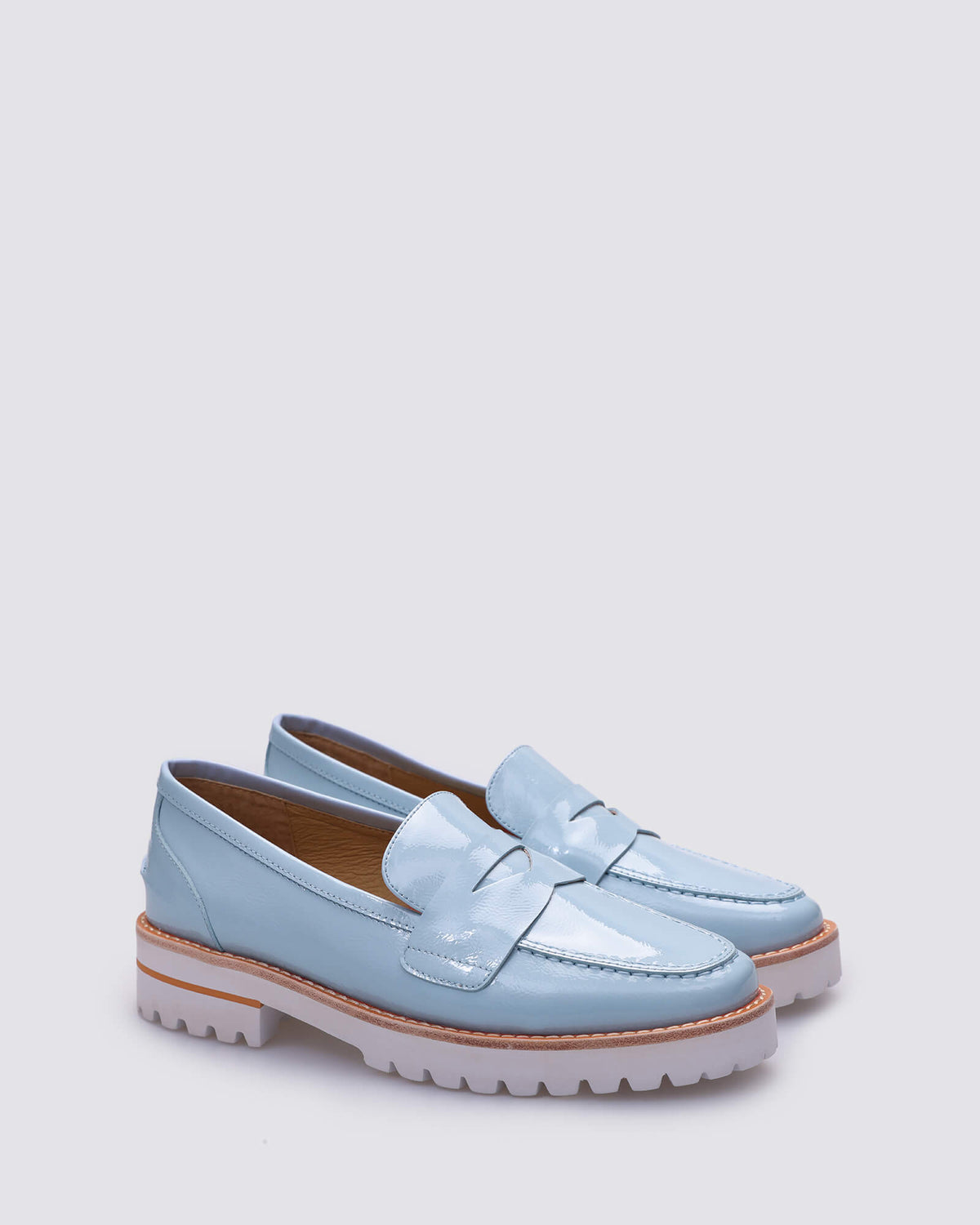 KINDA LOAFERS SKY BLUE PATENT