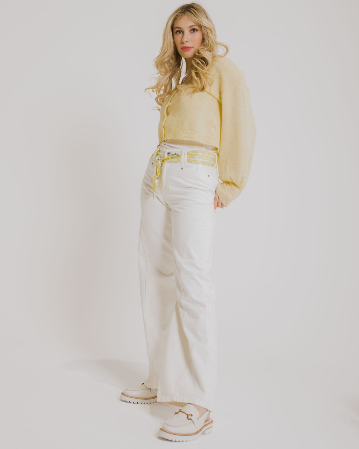 KOLA SLINGBACK FLATS CREAM WHITE