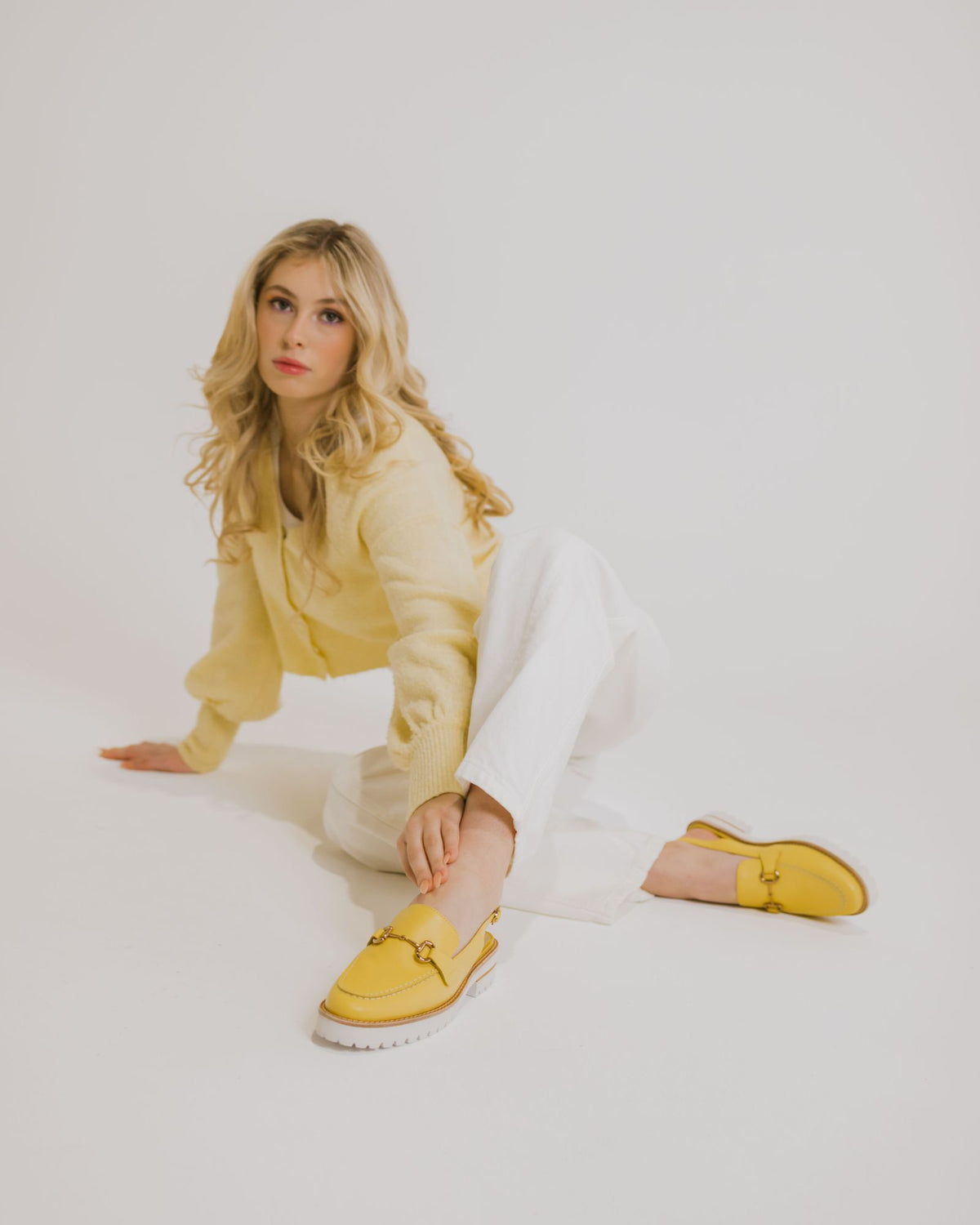 KOLA SLINGBACK FLATS YELLOW