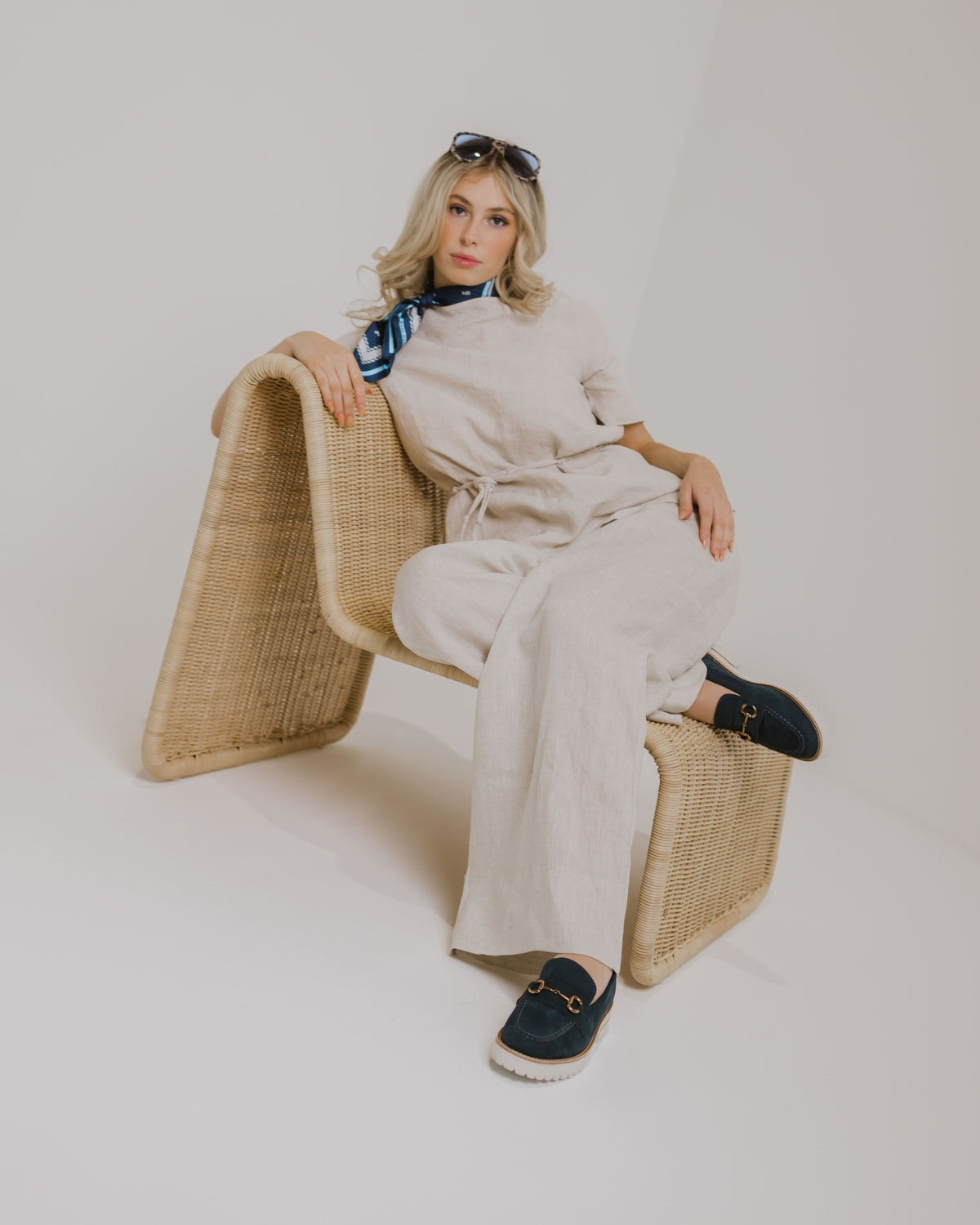 KRYSTAL LOAFERS NAVY SUEDE