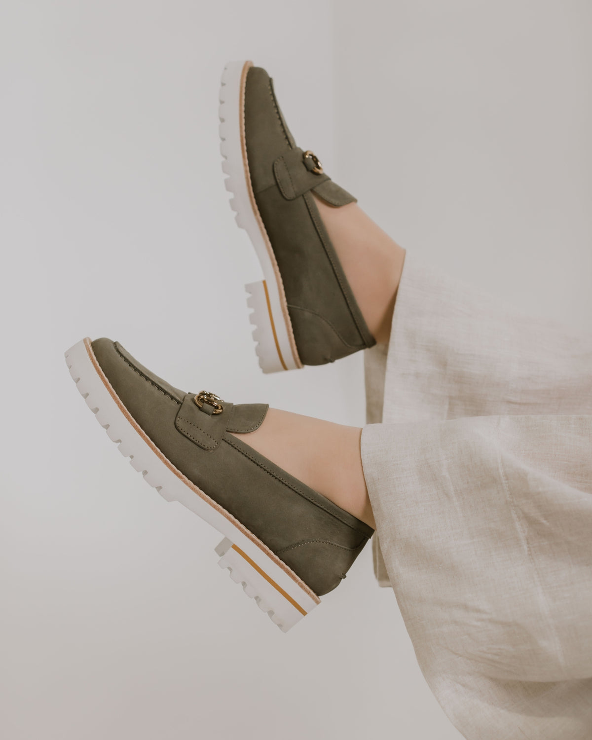 KRYSTAL LOAFERS SAGE NUBUCK
