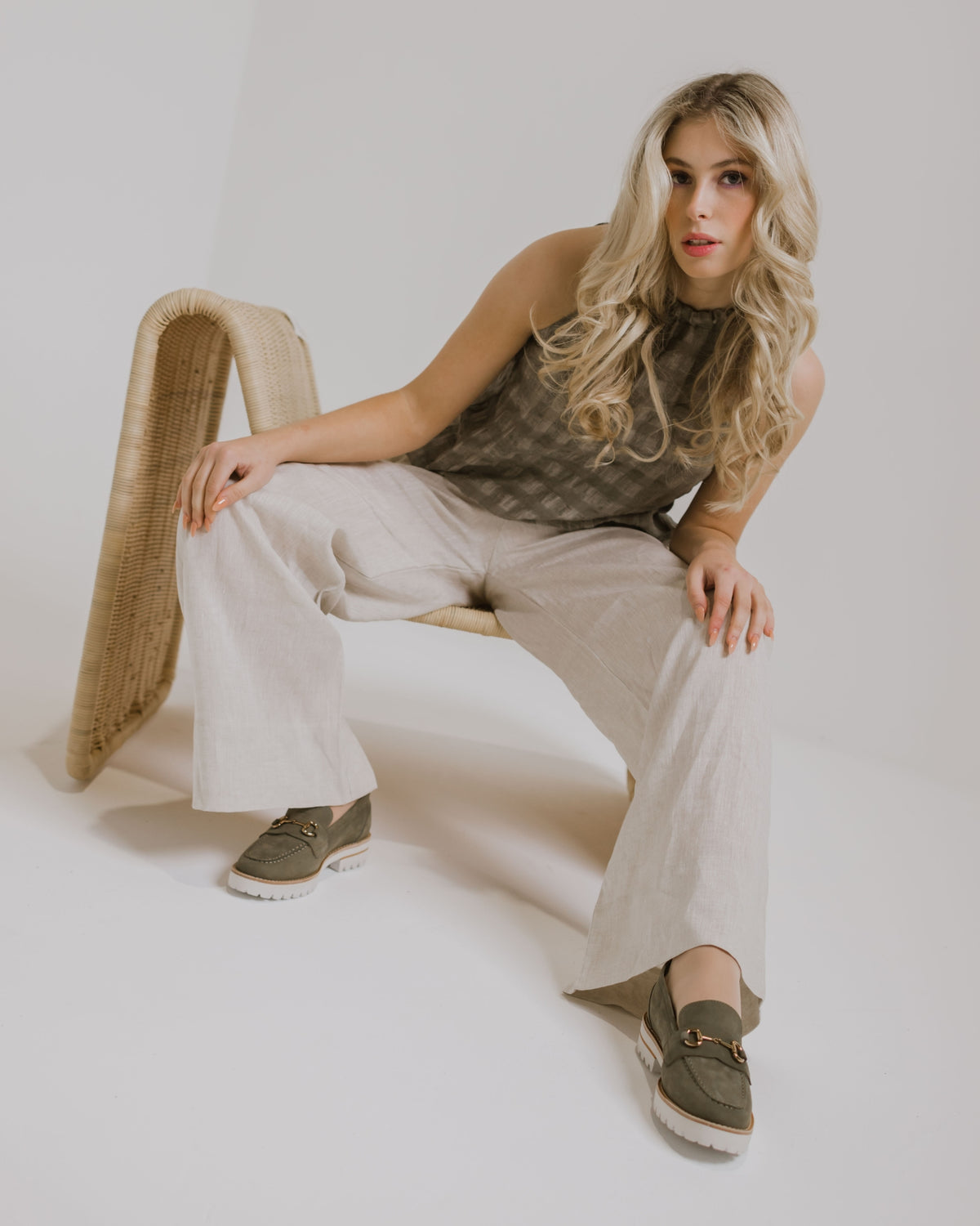 KRYSTAL LOAFERS SAGE NUBUCK