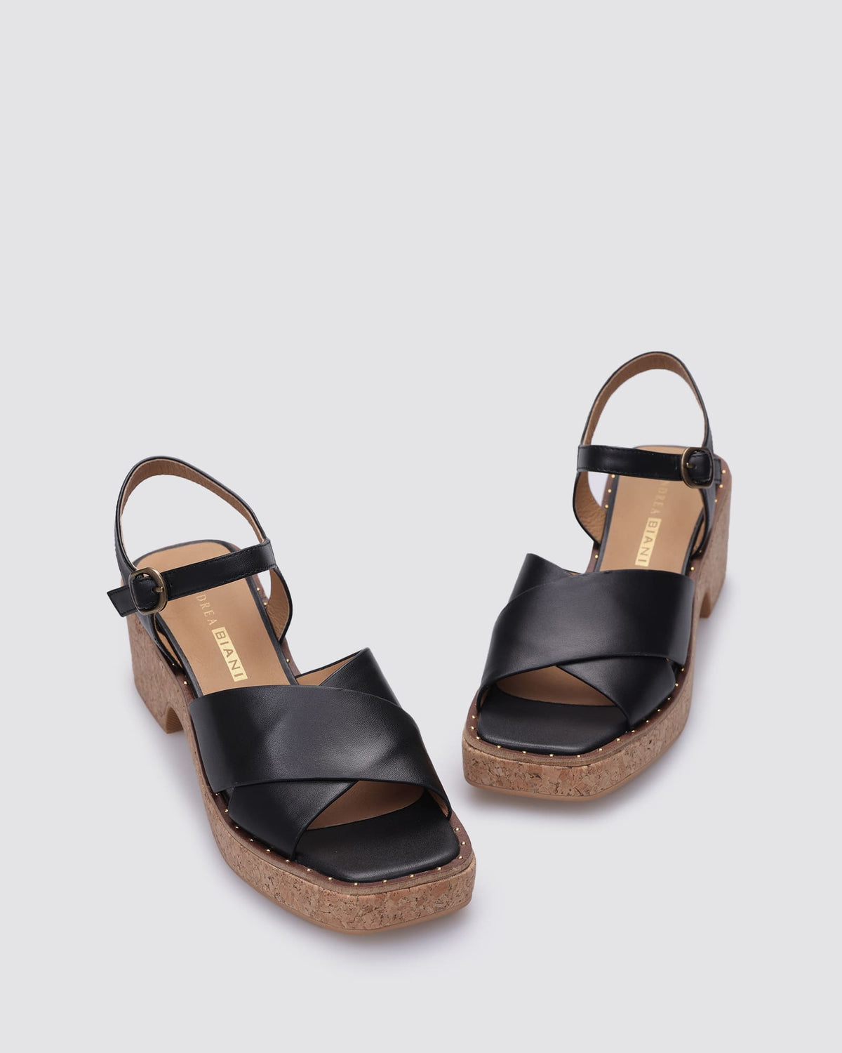 KWEEN HEELS BLACK LEATHER
