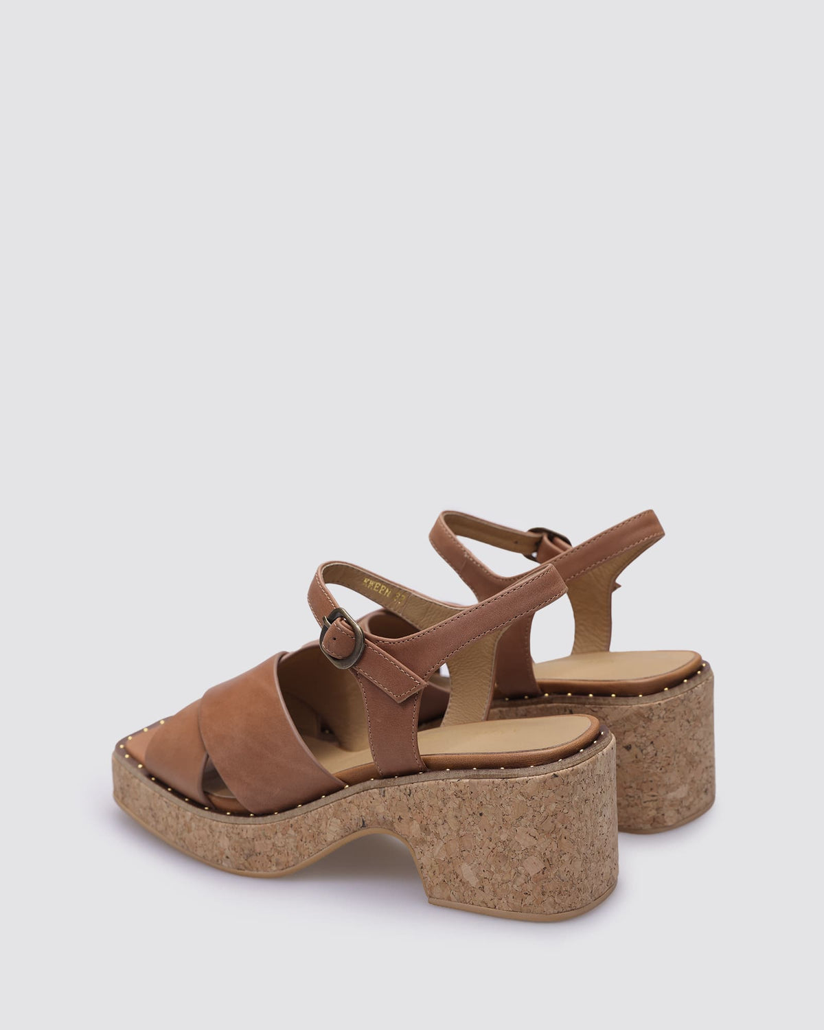 KWEEN HEELS TAN LEATHER