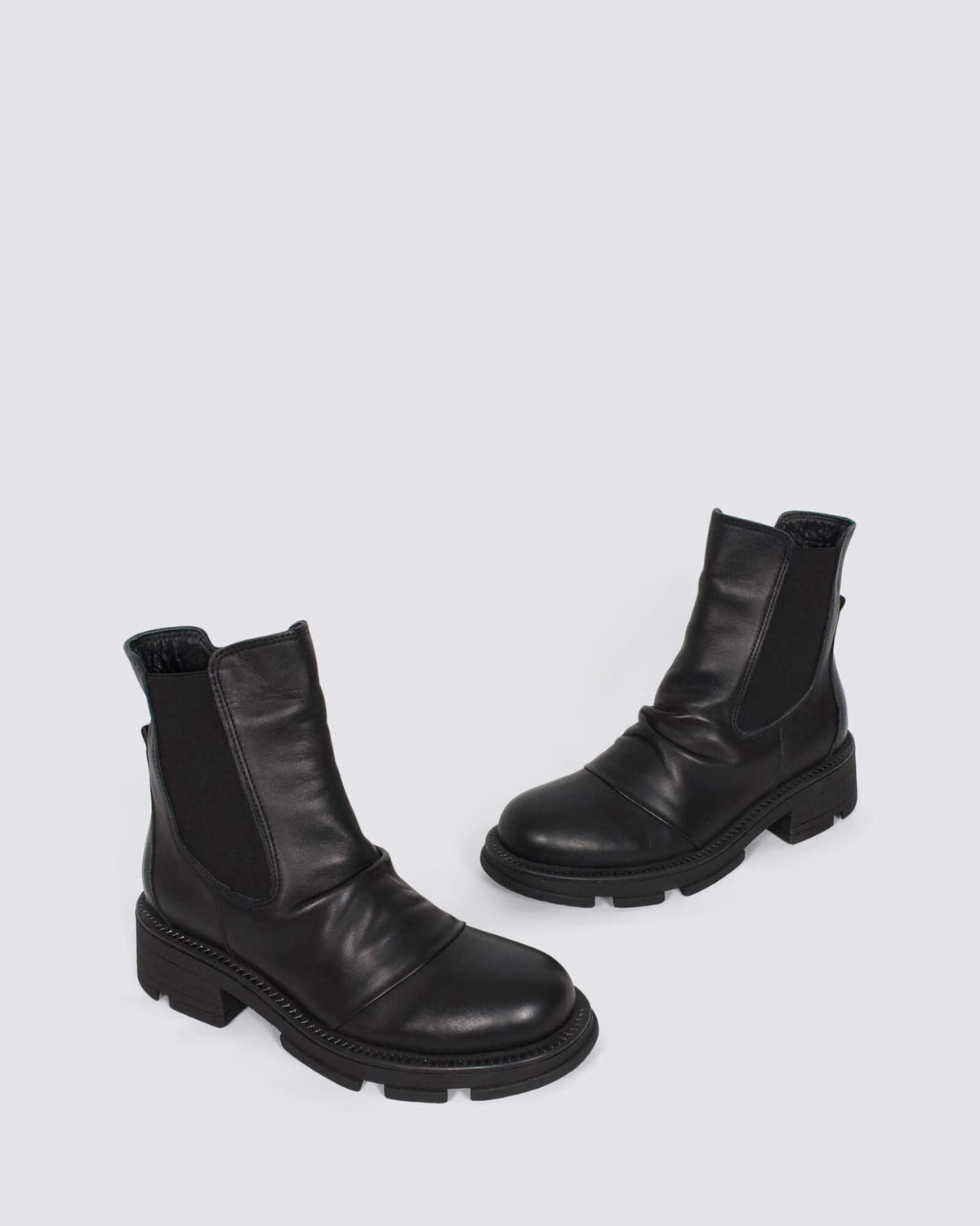 STAGE ANKLE BOOTS BLACK LEATHER
