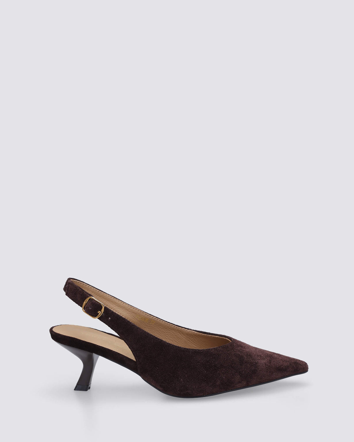 MONROE SLINGBACK HEELS CHOCOLATE SUEDE