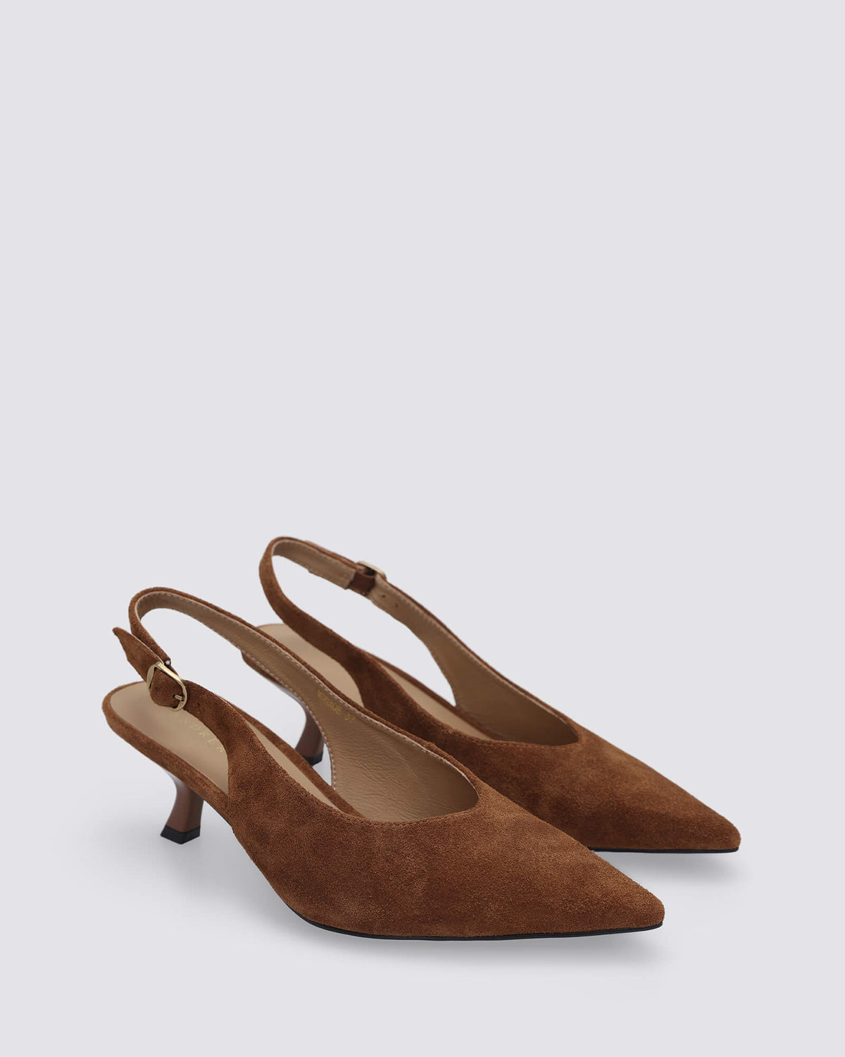 MONROE SLINGBACK HEELS TAN SUEDE