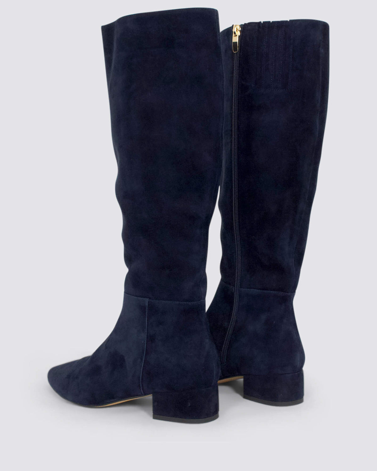 THE BOOT KNEE HIGH BOOTS NAVY SUEDE