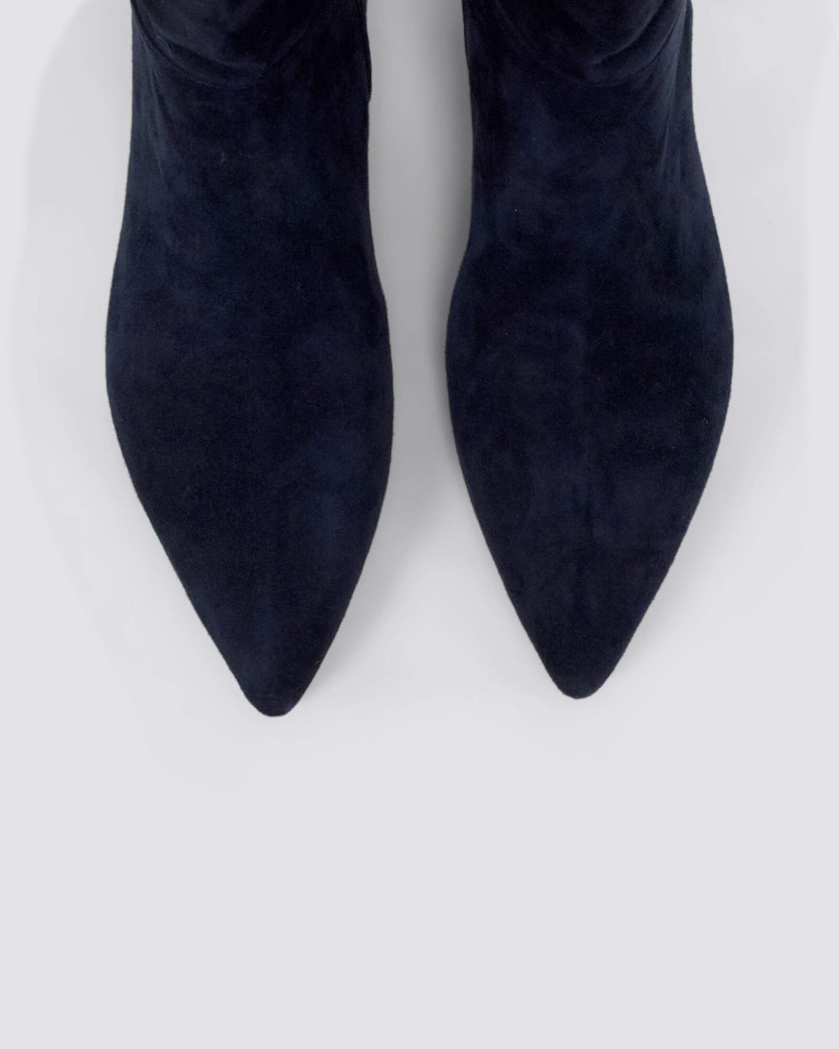 THE BOOT KNEE HIGH BOOTS NAVY SUEDE