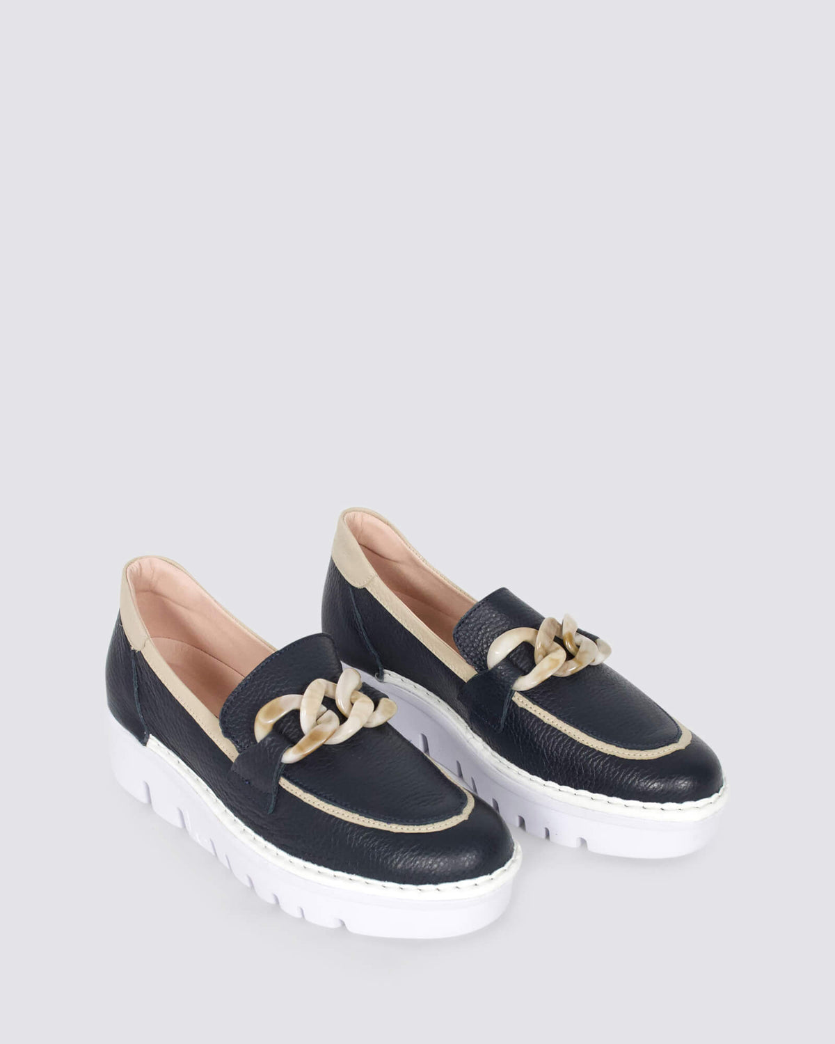 JS-4425 LOAFER MARINO/BEIGE