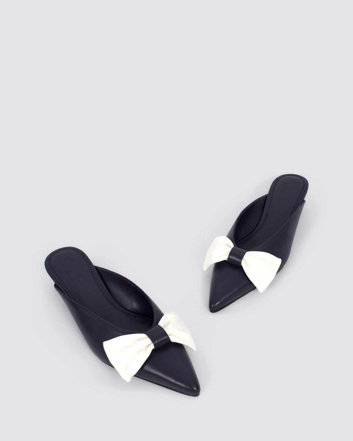 BETTYBOW HEELED MULES NAVY