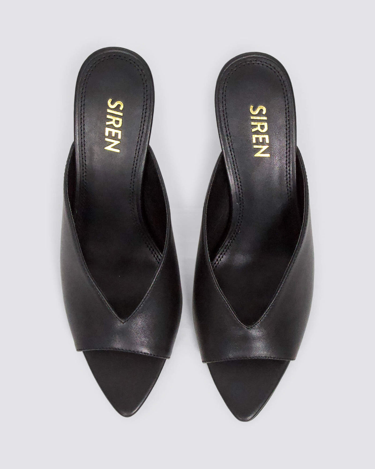 MABEL MULES BLACK LEATHER